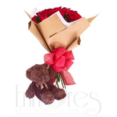 Bouquet Amor con Oso