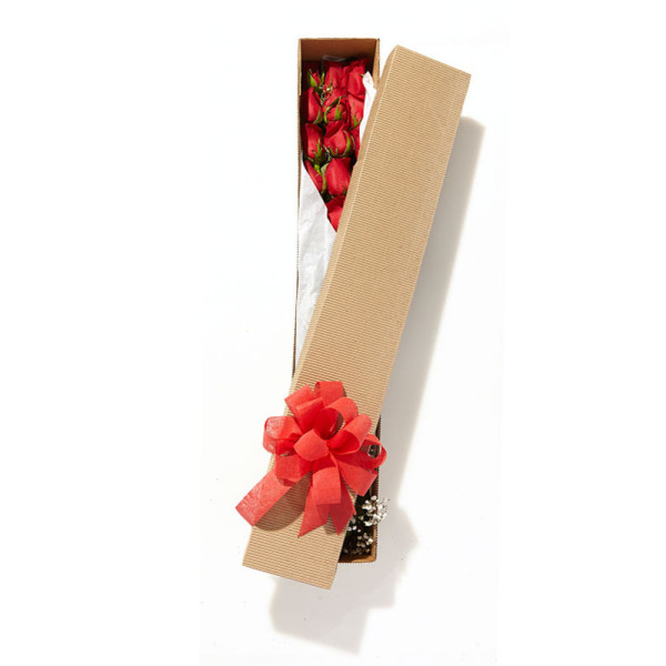 Caja con 12 Rosas Frescas - Diseño Melinda